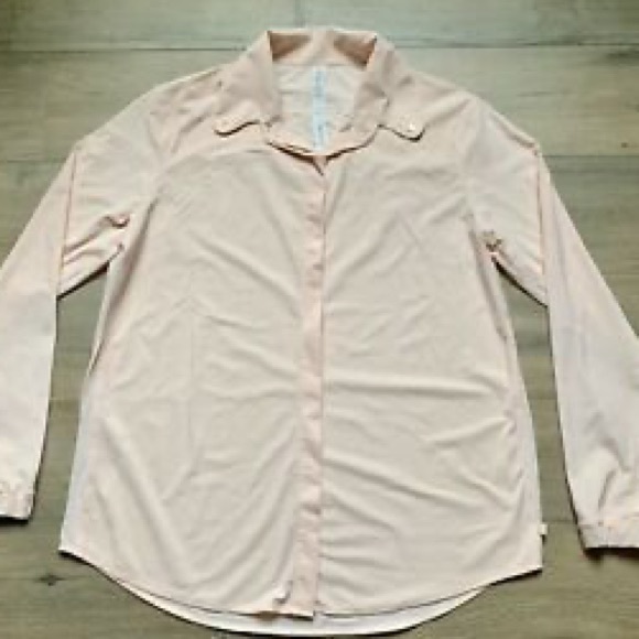 lululemon athletica Tops - Lululemon Day Trip Blush Pink Shirt size 10